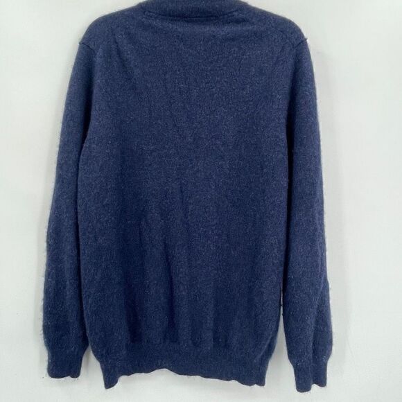 Club Room Luxury Cashmere Blue Quarter Zip Pullover Sweater XL - Picture 4 of 6